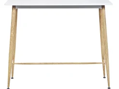 Beliani Baaripoyta Valkoinen/Vaalea Puu 90 X 50 Cm Chaves Clearance