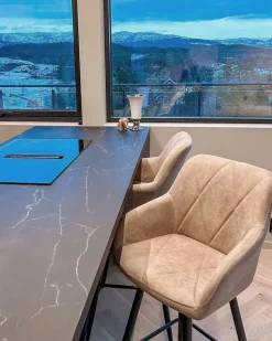 Beliani Baarituoli Kangas Beige 2 Kpl Darien Best Sale