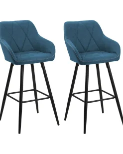 Beliani Baarituoli Kangas Merensininen 2 Kpl Darien Cheap