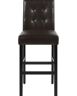 Beliani Baarituoli Keinonahka Ruskea 2 Kpl Madison Hot