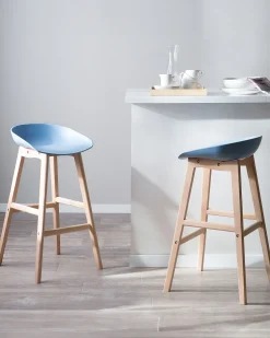 Beliani Baarituoli Muovi Vaaleansininen 2 Kpl Micco Hot