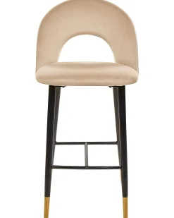 Beliani Baarituoli Sametti Beige 2 Kpl Falton Fashion