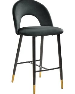 Beliani Baarituoli Sametti Musta 2 Kpl Falton Flash Sale