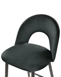 Beliani Baarituoli Sametti Musta 2 Kpl Falton Flash Sale