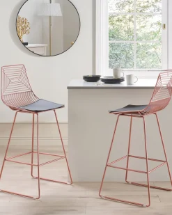 Beliani Baarituoli Teras Ruusukulta 2 Kpl Bisbee Online