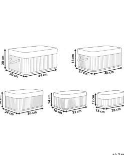 Beliani Bambukori Harmaa 5 Kpl Talpe Flash Sale