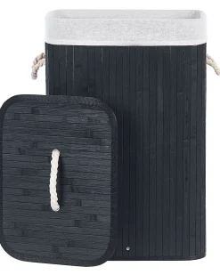 Beliani Bambukori Musta 40 X 30 Cm Komari Flash Sale