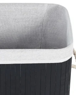 Beliani Bambukori Musta 40 X 30 Cm Komari Flash Sale