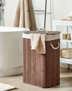 Beliani Bambukori Tumma Puu 40 X 30 Cm Komari Flash Sale