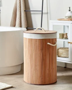 Beliani Bambukori Vaalea Puu 40 Cm Sannar Fashion