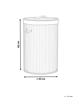 Beliani Bambukori Vaalea Puu 40 Cm Sannar Fashion