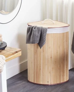 Beliani Bambukori Vaalea Puu 60 X 35 Cm Matara Best Sale