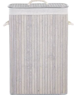 Beliani Bambukori Vaaleanharmaa 40 X 30 Cm Komari Hot