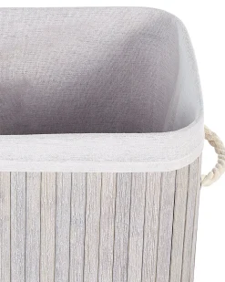 Beliani Bambukori Vaaleanharmaa 40 X 30 Cm Komari Hot