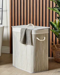 Beliani Bambukori Vaaleanharmaa 50 X 30 Cm Kandy Fashion