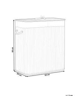 Beliani Bambukori Vaaleanharmaa 50 X 30 Cm Kandy Fashion