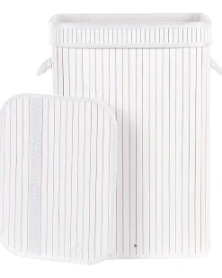 Beliani Bambukori Valkoinen 40 X 30 Cm Kalutara Clearance