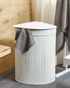 Beliani Bambukori Valkoinen 42 X 30 Cm Badulla Flash Sale