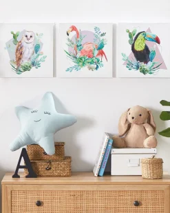 Beliani Canvas-Taulu Monivarinen 30 X 30 Cm 3 Kpl Setti Menaka Best Sale