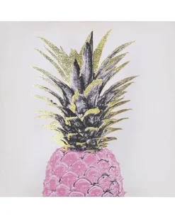 Beliani Canvas-Taulu Vaaleanpunainen/Kulta 30 X 30 Cm 3 Kpl Apesika New