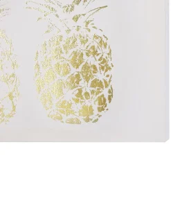 Beliani Canvas-Taulu Vaaleanpunainen/Kulta 30 X 30 Cm 3 Kpl Apesika New