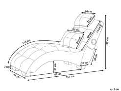 Beliani Divaani Bluetooth-Kaiuttimella Ja Usb-Portilla Sametti Vaaleanpunainen Simorre Clearance
