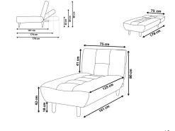 Beliani Divaani Kangas Beige Alsten Store