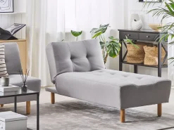 Beliani Divaani Kangas Vaaleanharmaa Alsten Hot