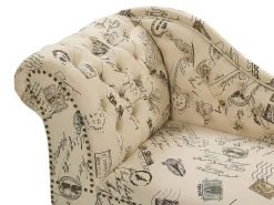 Beliani Divaani Kangas Vasenk. Kukkakuvio Nimes Flash Sale