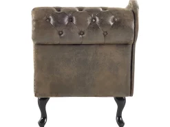 Beliani Divaani Keinomokkanahka Oikeak. Ruskea Nimes Cheap