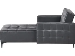 Beliani Divaani Keinonahka Musta Aberdeen Best