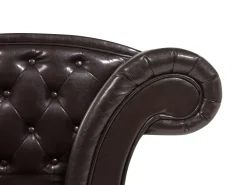 Beliani Divaani Keinonahka Oikeak. Ruskea Lattes Online