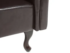 Beliani Divaani Keinonahka Oikeak. Ruskea Lattes Online