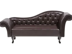 Beliani Divaani Keinonahka Oikeak. Ruskea Lattes Online