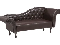 Beliani Divaani Keinonahka Oikeak. Ruskea Lattes Online