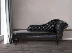 Beliani Divaani Keinonahka Oikeak. Musta Nimes Best Sale