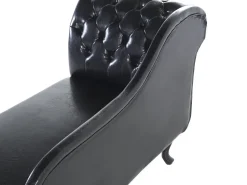 Beliani Divaani Keinonahka Oikeak. Musta Nimes Best Sale