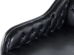 Beliani Divaani Keinonahka Oikeak. Musta Nimes Best Sale