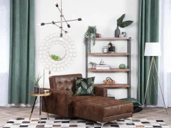 Beliani Divaani Keinonahka Ruskea Aberdeen Online