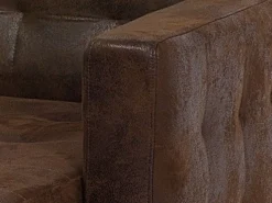 Beliani Divaani Keinonahka Ruskea Aberdeen Online