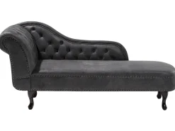 Beliani Divaani Keinonahka Vasenk. Tummanharmaa Nimes Clearance