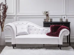 Beliani Divaani Keinonahka Vasenk. Valkoinen Lattes Online