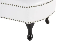 Beliani Divaani Keinonahka Vasenk. Valkoinen Nimes Cheap