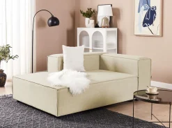 Beliani Divaani Pellava Oikeak. Beige Aprica Hot