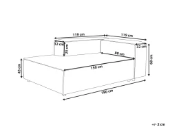 Beliani Divaani Pellava Oikeak. Beige Aprica Hot