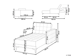 Beliani Divaani Sametti Laivastonsininen Aberdeen Outlet