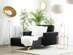 Beliani Divaani Sametti Musta Aberdeen Cheap