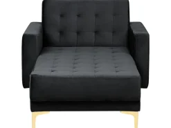 Beliani Divaani Sametti Musta Aberdeen Cheap