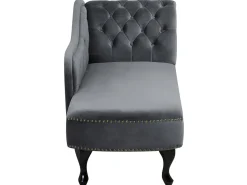 Beliani Divaani Sametti Oikeak. Harmaa Nimes Clearance