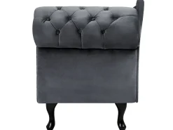 Beliani Divaani Sametti Oikeak. Harmaa Nimes Clearance